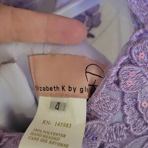 Elizabeth K Lavender Size 4 (Streer Size 6) Corset Back, Removable Cape